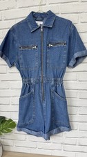 TOPSHOP BLUE DENIM PLAYSUIT