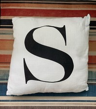 “S” Initial Cushion 16 x 16