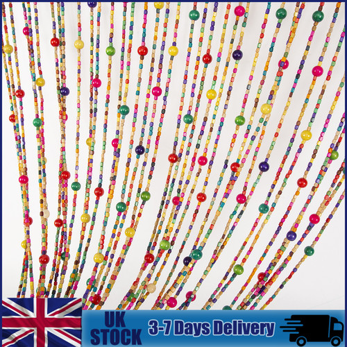 Rainbow wooden bead curtain - rainbow, 38