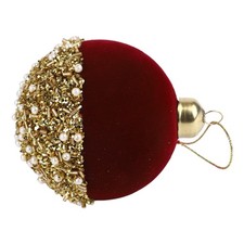 Xmas Ball Ornament Flocked