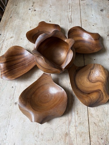 Beautiful wooden salad - wooden,