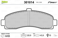 301014 BRAKE PAD SET, DISC BRAKE FITS DACIA DOKKER MPV 1.2 TCE