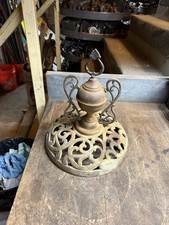 Antique Old Oak Parlor Wood Stove Ornate Topper Finial Urn Cast Iron Parts USA