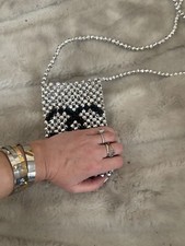 Silver Beaded Disc Shiny