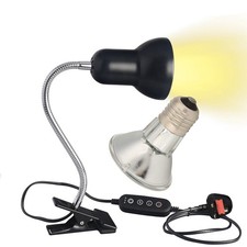 Reptile Heat Light Bulb UVA+UVB Timer Dimmable Tortoise Turtle Holder Lamp Clip