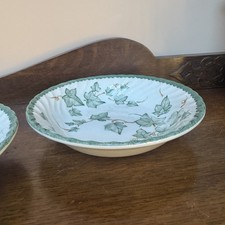 VTG Retro Discontin. BHS Country Vine Ivy Dessert Bowls x2 D17.5cm Christmas VGC