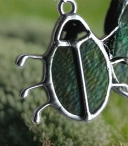 Little green bug - bug, handmade