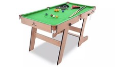 5ft Folding Snooker & Pool Table Oak Finish Hy-Pro - New Boxed *Damage