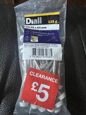 10 x 65mm Upvc Poly White Top Nails Diall Stainless Steel Fascia Soffit Joblot 