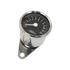 Mini chrome tacho meter gauge - chrome,