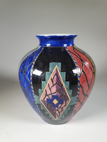 Hand painted vase - hand, large