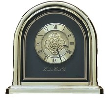 London Clock Co. Skeleton Style Mantle Clock Polished Quartz Battery Powered