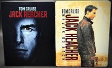 JACK REACHER & JACK REACHER NEVER GO BACK BLU-RAY STEELBOOKS *READ DESCRIPTION!*