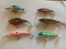Mixed Rapala and Manns diving crank baits - job lot pike perch trout lures