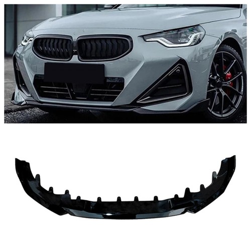 Gloss black front bumper lip - bumper,