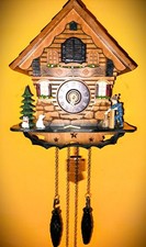 Kintrot Quartz Musical Cuckoo Clock w/Night Eye in O. Box