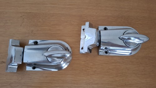 Pair vintage art deco chrome - pair,