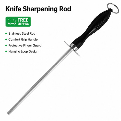 Knife sharpening steel rod - steel,