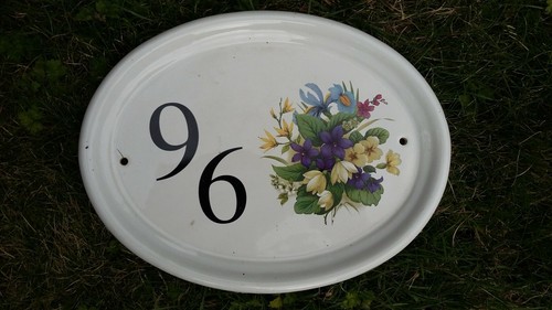 Ceramic house sign flower