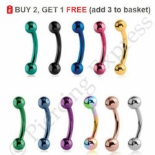 2x Curved Barbells Eyebrow