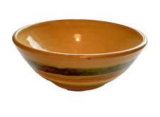 Rye Pottery Bowl Green Brown