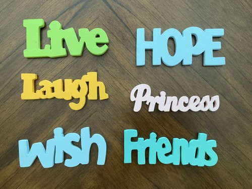 Lot pastel wooden - 6, word