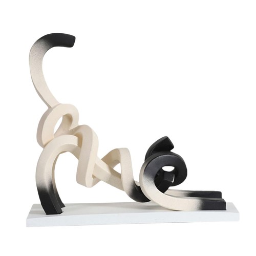 Abstract cat figurine line - cat,