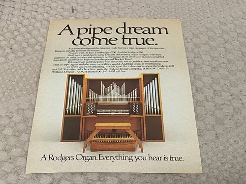 Keyboard organ advert 11x8 - organ, 11x8"