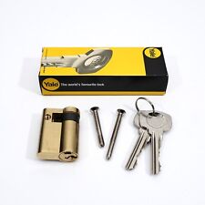 Yale 30/10 (45mm) Euro Single Cylinder Half Door Barrel Lock- Brass c/w 2 Keys