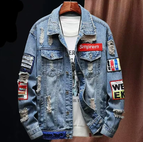 Men jeans jacket retro - jacket,