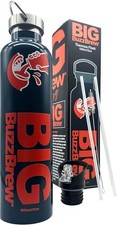 BIG BUZZBREW - 1 LITRE HOT/COLD DRINKS BOTTLE/FLASK - TEMP CONTROLLED - NO LEAK