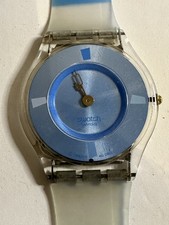 Swatch Skin Ultra Slim Watch Bludablu Jelly Skin SFN105 2002 34mm new battery