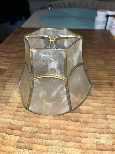 Vintage capiz shell lamp - capiz,
