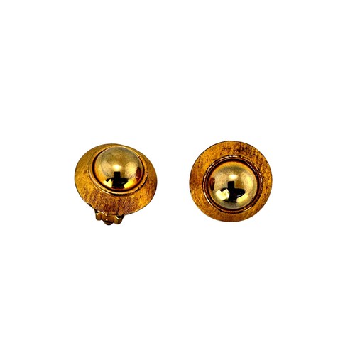 Textured gold tone - textured, dome
