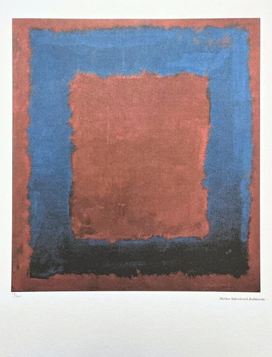 Mark rothko blue square on - blue,