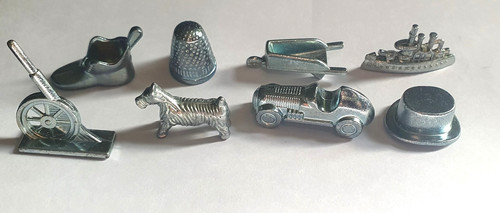 Set metal monopoly tokens - of,