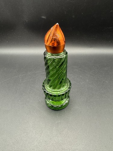 Vintage avon green candle - green,