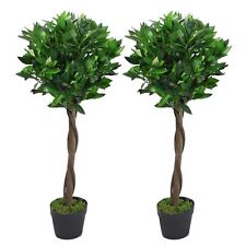 Pair of Artificial Bay Topiary