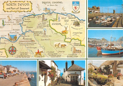 Map postcard british - map,