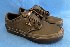 Vans Kids Black LEATHER Atwood