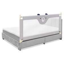 175CM Cute Baby Bed Rail Guard Toddler Infant Security Guardrail W/ Double Lock