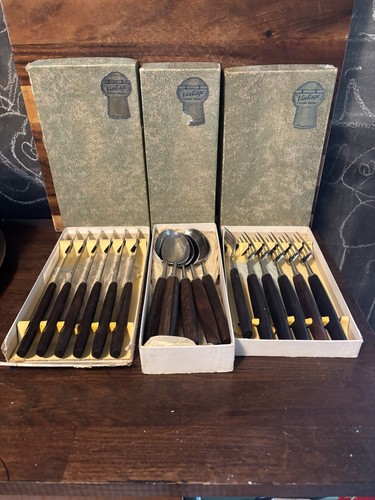 Vintage wood handle cutlery - vintage,