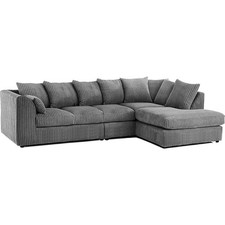 Grey Jumbo Cord 5 Seater