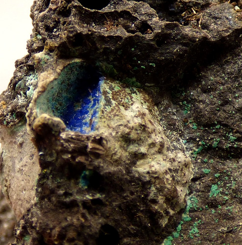 Azurite chrysocolla slag - azurite, in
