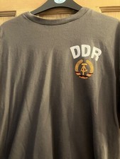 Mens TShirt DDR East Germany CHEST Logo Retro Football Gift Large