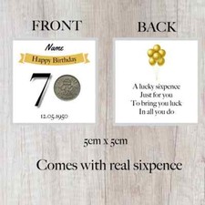 Personalised Lucky Sixpence