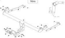 Towtrust Fixed Flange Automotive Towbar For Renault Scenic MPV 2003 To 2009