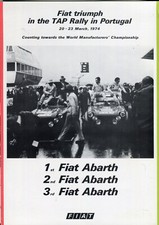 Fiat 124 Spider Abarth 1974 TAP Rally English text press release / brochure