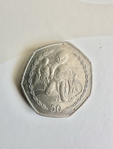 Rare motorbike races 50p - races, coin