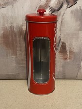 Retro Coca Cola Straw Holder Dispenser 50-Pack Straws Red Tin 2013 - Empty 24cm